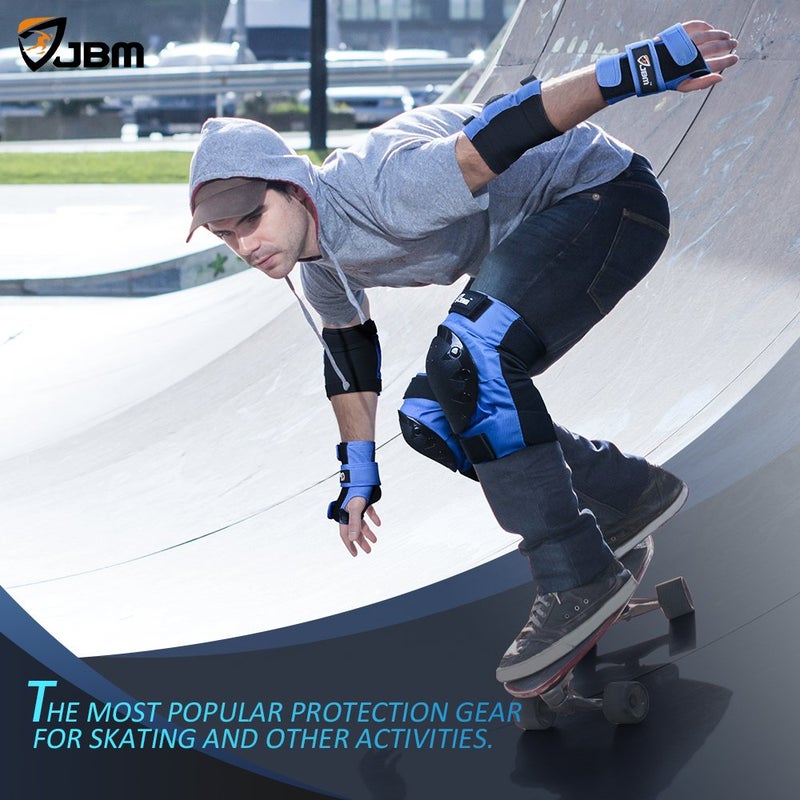 JBM Adult & Kids Knee Pads Elbow Pads and Wrist Guards for Inline Skating, Roller Skating, Skateboarding, Scootering - Image 2